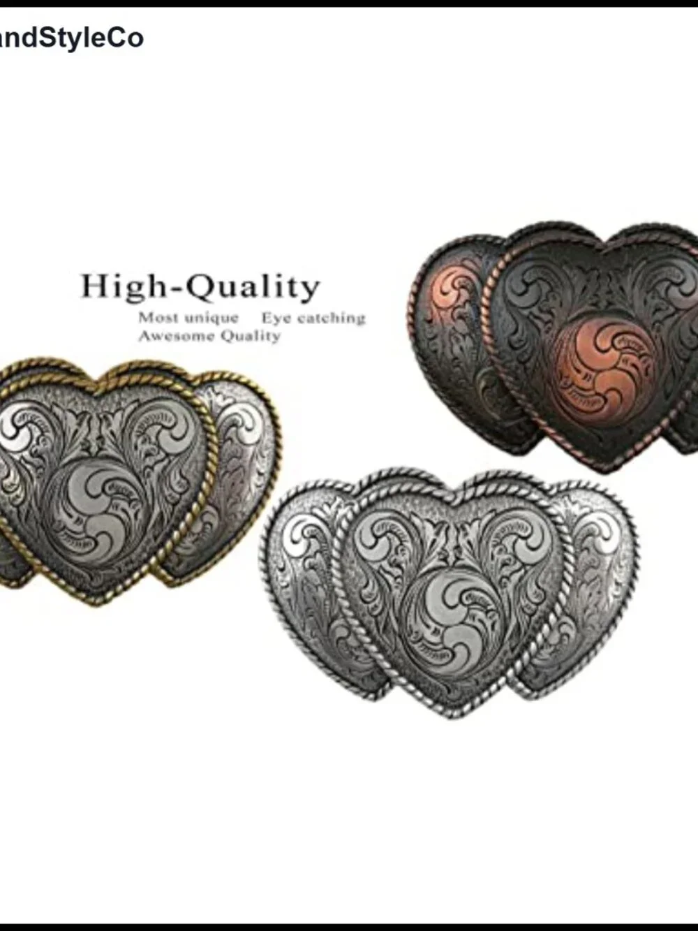 Rhinestone Belt Buckle Fits 1-1/2 inch Belt Strap